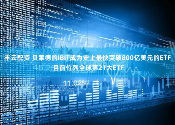 丰云配资 贝莱德的IBIT成为史上最快突破800亿美元的ETF 目前位列全球第21大ETF