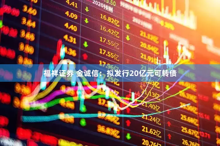 福祥证券 金诚信：拟发行20亿元可转债